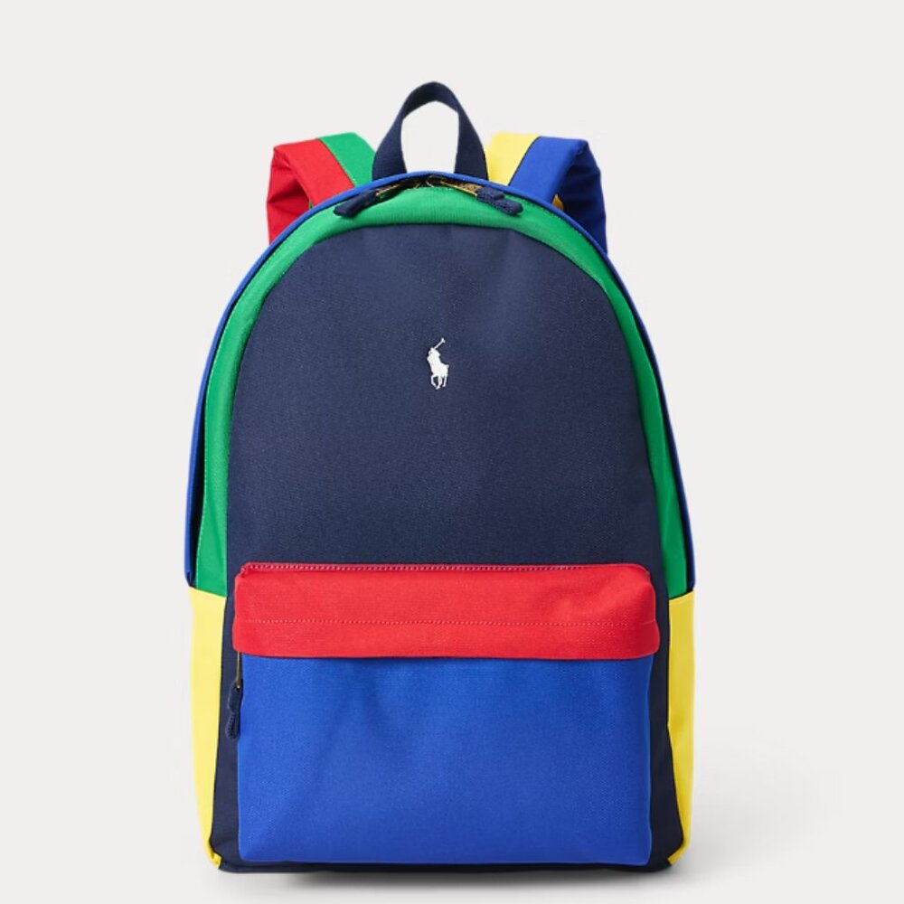 NWT Polo Ralph Lauren Color-Blocked Backpack With Laptop Sleeve